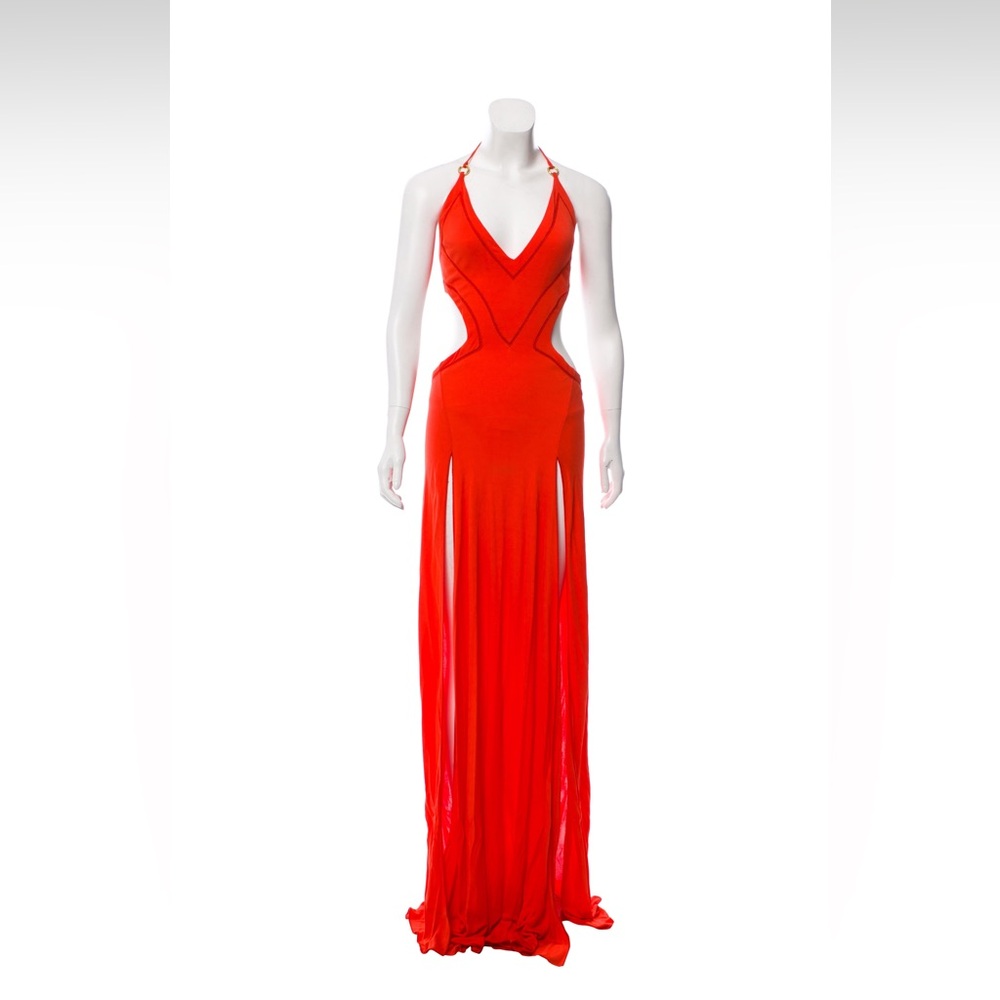 Orange Dsquared² maxi dress with halter top. Size M.